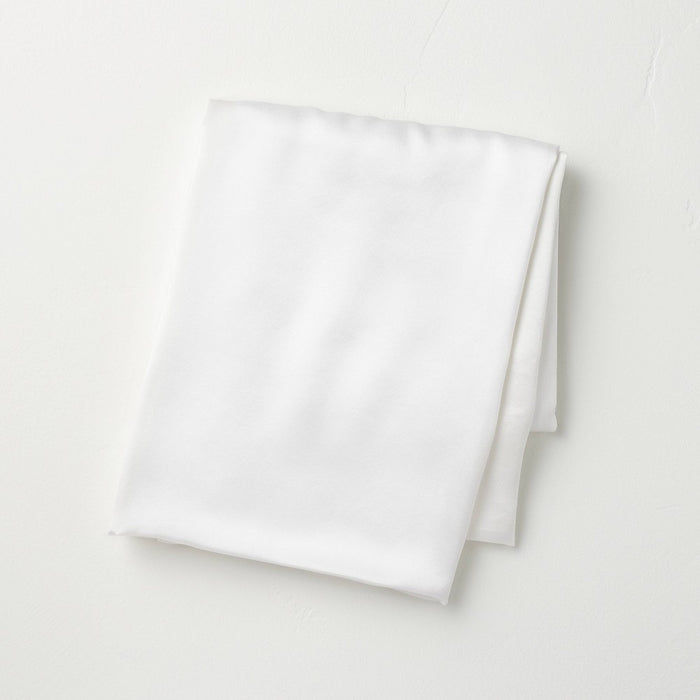 Standard Solid Silk Pillowcase White - Casaluna: Hand Wash, Satin Construction, OEKO-TEX Certified