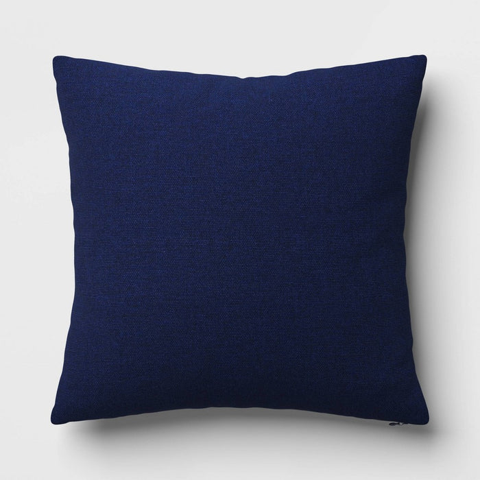 18"x18" Outdoor Square Decorative Pillow Cover Navy Blue - Threshold