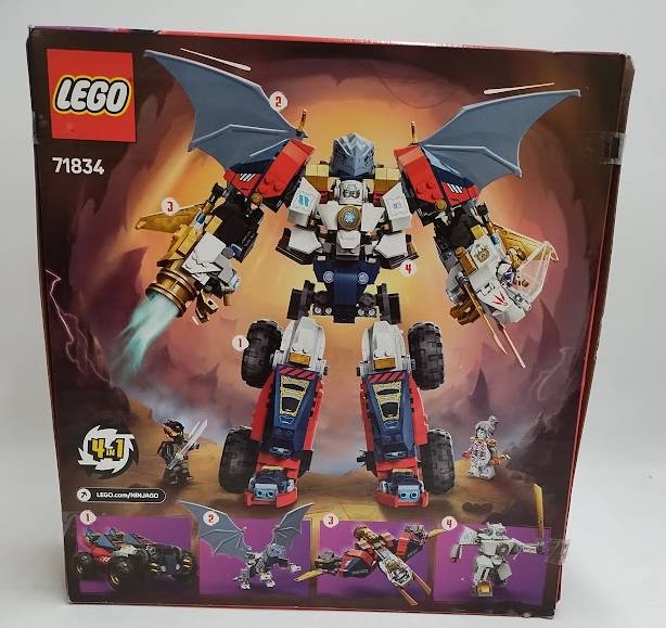 LEGO NINJAGO Zane's Ultra Combiner Mech Ninja 4-in-1 Building Toy 71834.SEE DETAILS.
