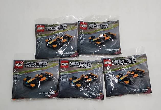 LOT OF 5!!! LEGO Speed Champions McLaren Formula 1 Car 30683