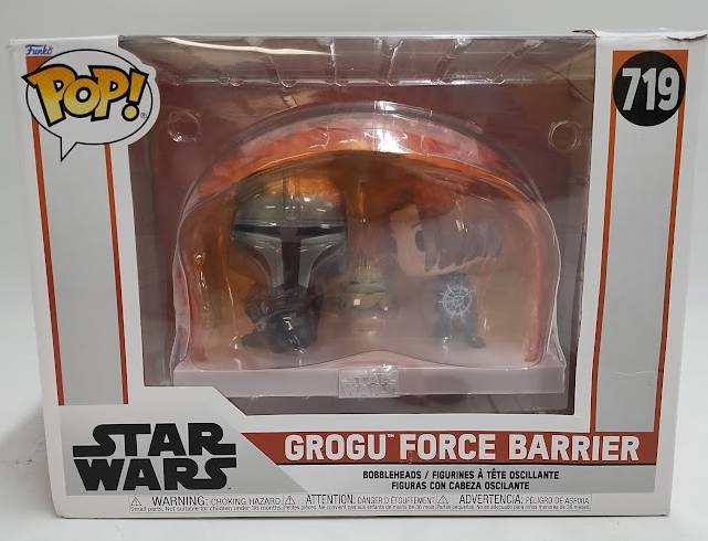 Funko POP! Star Wars Mandalorian Grogu Force Barrier Bobblehead Figures.SEE DETAILS.
