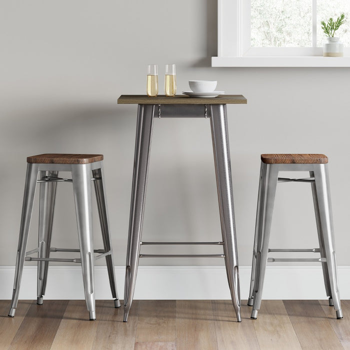 Carlisle Pub Table Wood Silver - Threshold (LOCAL PICKUP ONLY)
