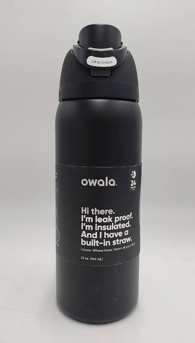 Owala FreeSip 32oz Stainless Steel Water Bottle - Black NEW READ DESCRIPTION!!
