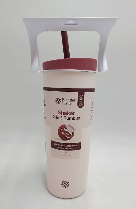 BlenderBottle 24oz Stainless Steel Strada Straw Tumbler - Red READ DESCRIPTION