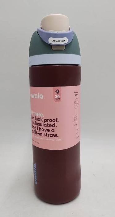 Owala 24oz FreeSip Stainless Steel Water Bottle - Maroon SEE DETAILS