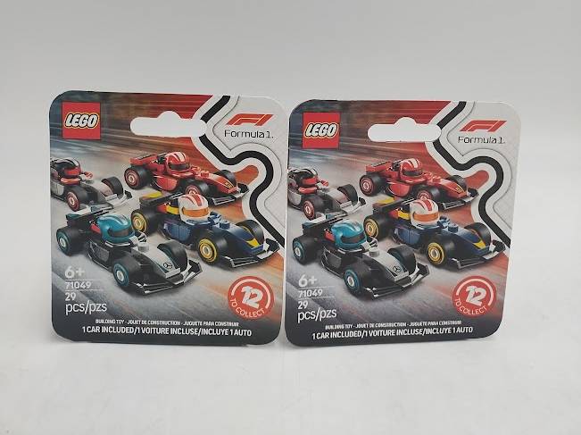 LOT OF 2!!! LEGO Formula F1 Minifigure Race Car -Series 28- 71049