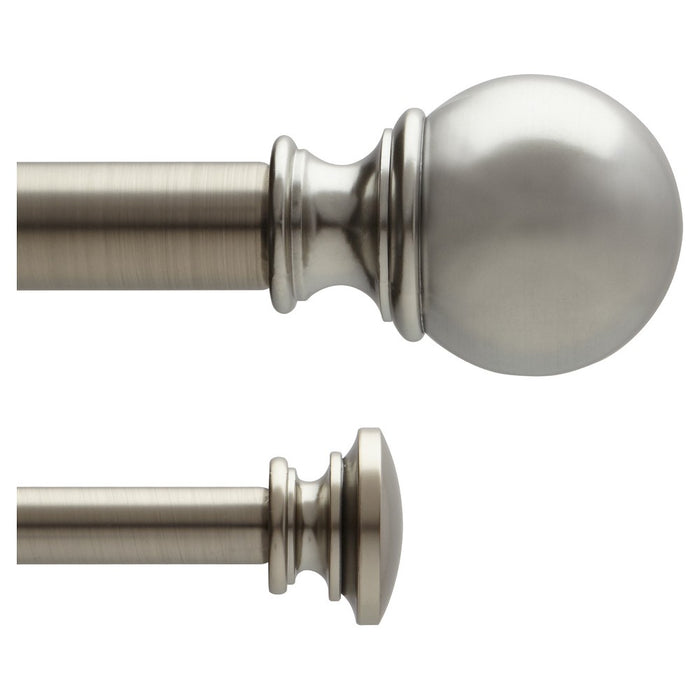 Ball Double Curtain Rod Set Brushed Nickel 7/8"& 5/8" (36"x66") Loft By Umbra (LOCAL PICKUP ONLY)