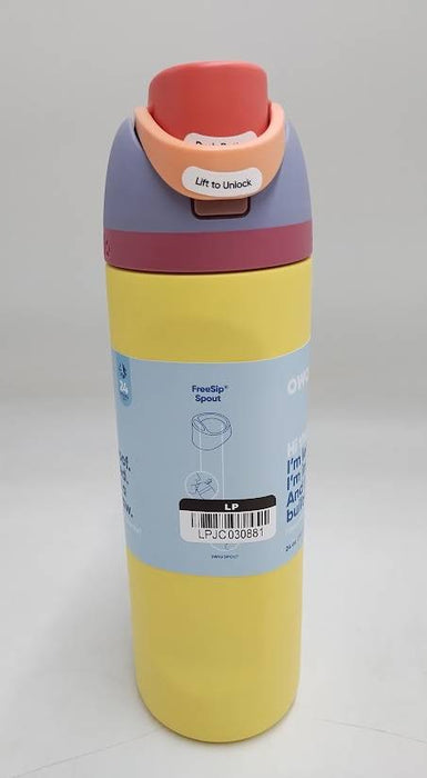 Owala 24oz FreeSip Stainless Steel Water Bottle - High Noon READ DESCRIPTION