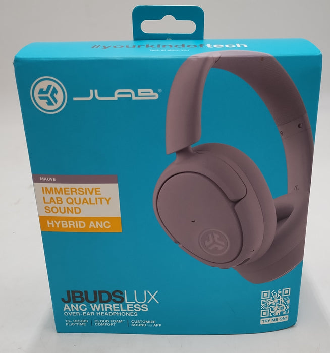 JLab JBuds Lux Active Noise Canceling Over-Ear Bluetooth Wireless Headphones - Mauve