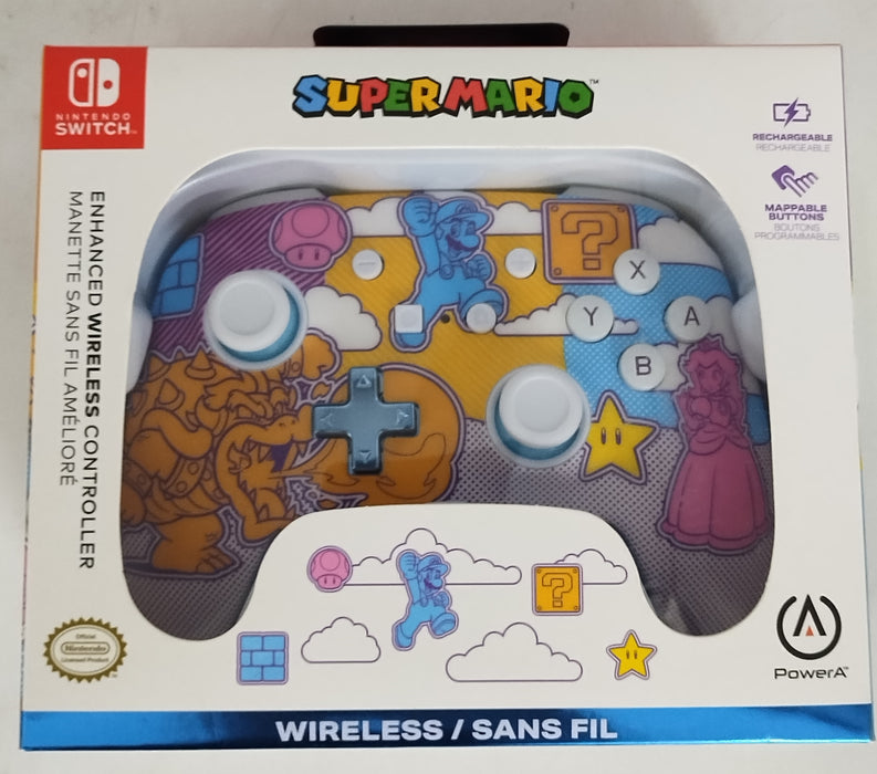 PowerA Enhanced Wireless Controller for Nintendo Switch Mushroom Kingdom Pop Art