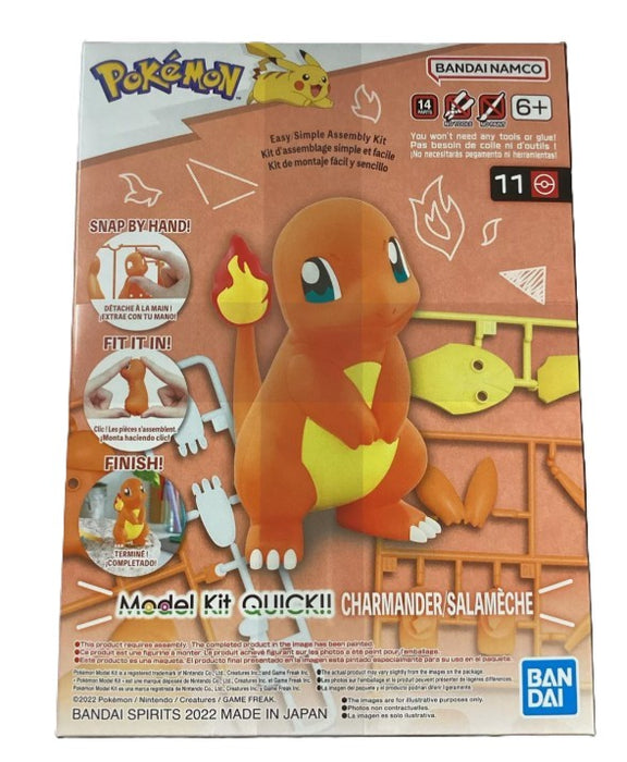 Bandai Pokemon Model Kit Model Kit Charmander Action Figure