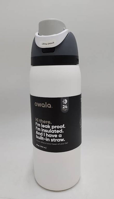 Owala Free Sip 32oz Stainless Steel Water Bottle - Sleek READ DESCRIPTION