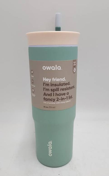 Owala 24oz Tumbler w/Straw Stainless Steel - Misty Meadows READ DESCRIPTION