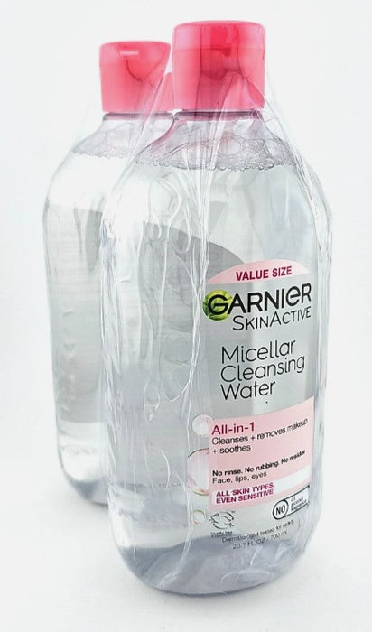 2 PACK!!! Garnier SKINACTIVE Micellar Cleansing Makeup Remover & Cleanser