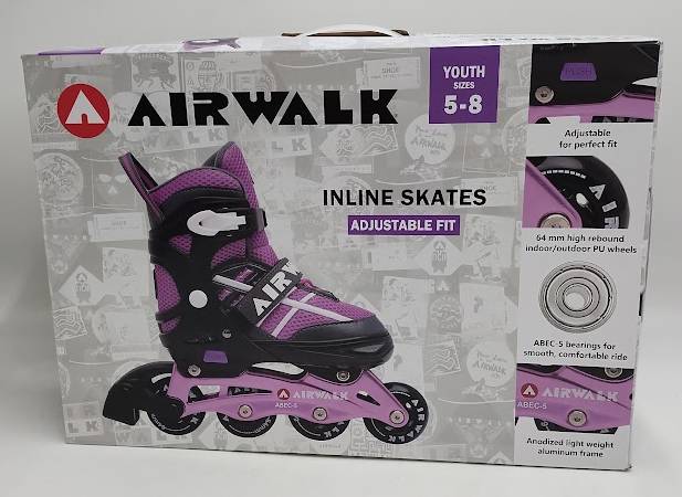 Airwalk Youth Inline Skate - Plum Purple (5-8).SEE DETAILS.