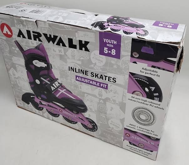 Airwalk Youth Inline Skate - Plum Purple (5-8).SEE DETAILS.