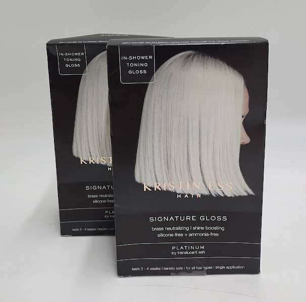 2 PACK!! Kristin Ess Signature Hair Gloss Shine Boosting- Platinum