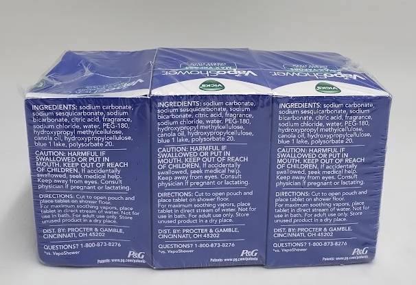 3 PACK!! Vicks VapoShower Max Dissolving Vapors