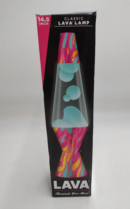 LAVA 14.5" Modern Pink Swirl Novelty Table Lamp: Modern Style Electric Novelty