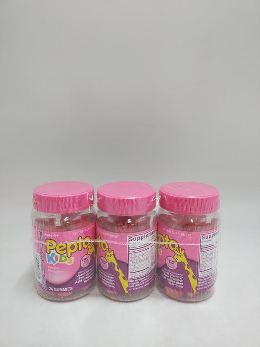 3 PACK!! Pepto-Bismol Kids' Digestive Gummies - 24ct - EXP: 06/2026