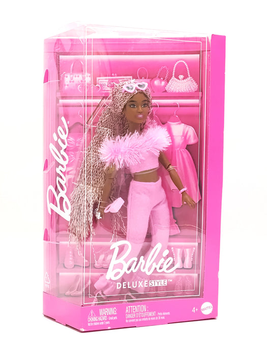 Barbie Deluxe Style 11" Doll #4 Jumpsuit, Pink and Brown Braided Hair