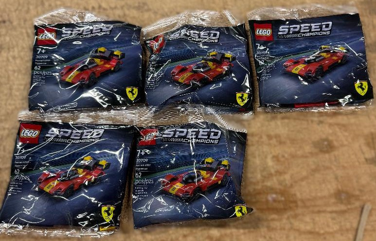 LOT OF 5!!! LEGO Speed Champions Ferrari 499P - Hypercar 30709