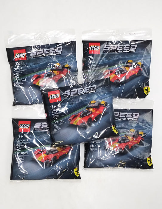 LOT OF 5!!! LEGO Speed Champions Ferrari 499P - Hypercar 30709