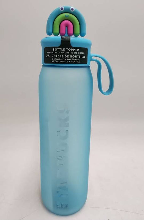 Starbucks 2025 Frosted Blue Rainbow Magnet Charm Strap Water Bottle Tumbler