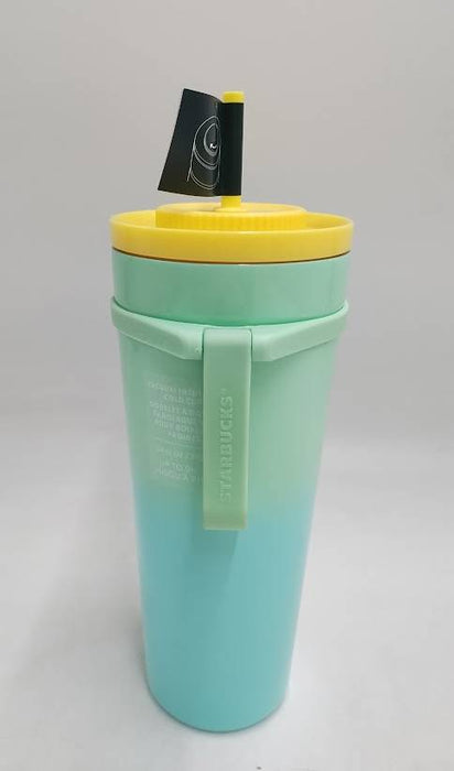 Starbucks 2025 Summer Vacuum Insulated Tumbler Twist Ombre Blue Green 24oz