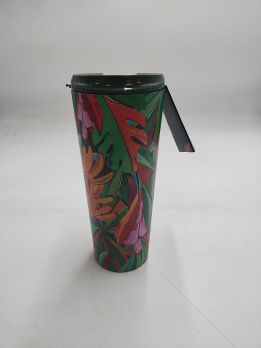 Starbucks + Farm Rio Banana Leaves Travel Mug Cup Stainless Steel Tumbler 16 oz