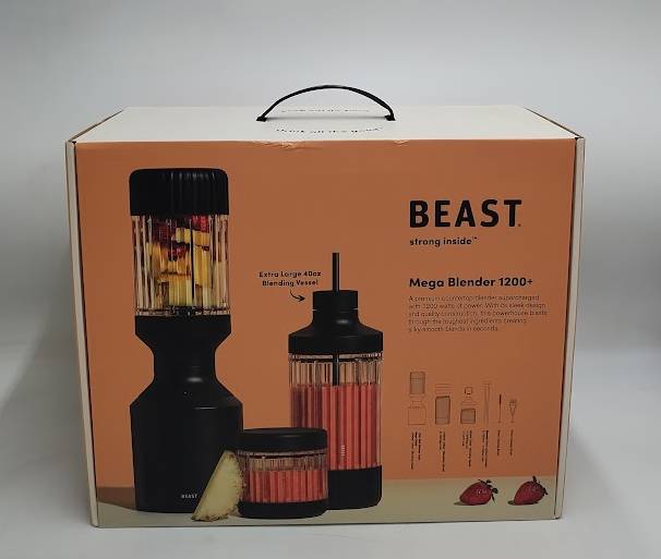 Beast Health Blender Mega 1200 Plus Premium Blender - 1200W Motor Carbon Black