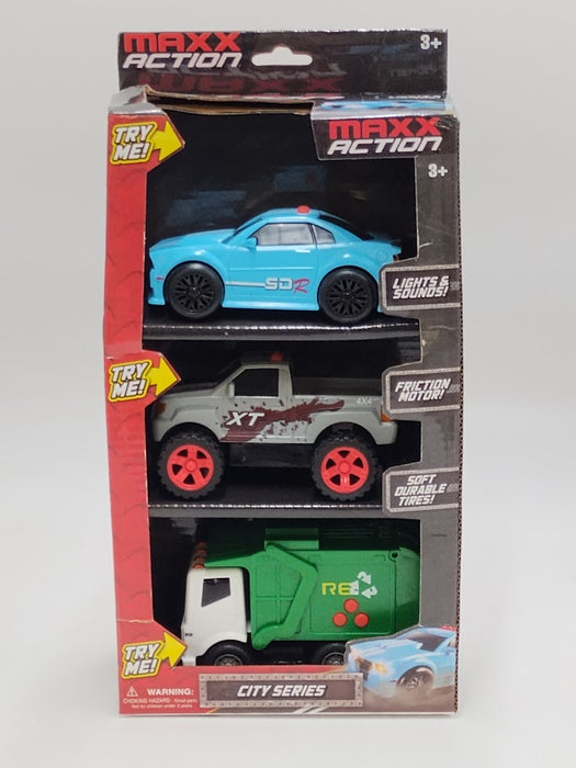 Maxx Action City Truck - Lights & Sounds Mini Vehicle 3pk - SEE DETAILS