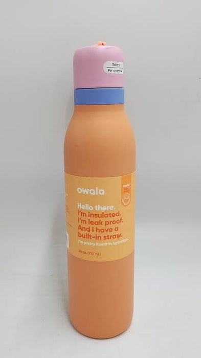 Owala 24oz FreeSip Twist Stainless Steel Water Bottle - Tangy Tango: Insulated, Leakproof, BPA-Free
