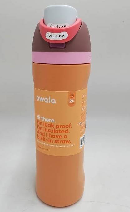 Owala FreeSip 24oz Stainless Steel Water Bottle - Tangy Tango READ DESCRIPTION