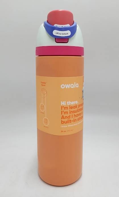 Owala FreeSip 24oz Stainless Steel Water Bottle - Tangy Tango READ DESCRIPTION