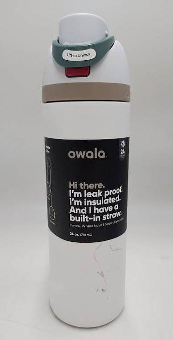 Owala FreeSip 24oz Stainless Steel Water Bottle - Sleek READ DESCRIPTION