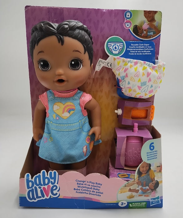 Baby Alive Change 'n Play Baby Doll - Black Hair SEE DETAILS