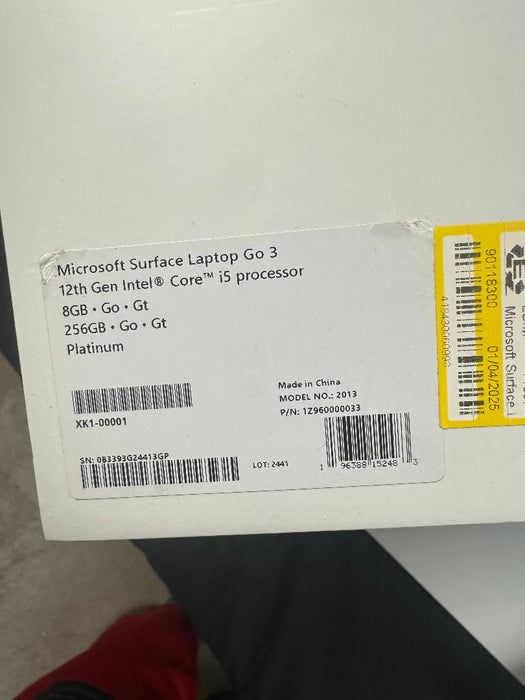 Microsoft Surface Laptop Go 3 12.4" Touchscreen Intel Core i5 SEE DETAILS