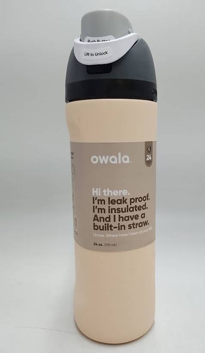 Owala FreeSip 24oz Stainless Steel Water Bottle - Sandy Shores READ DESCRIPTION