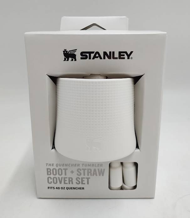 Stanley 40 oz Quencher Tumbler Boot with Straw Cover Pale Stone