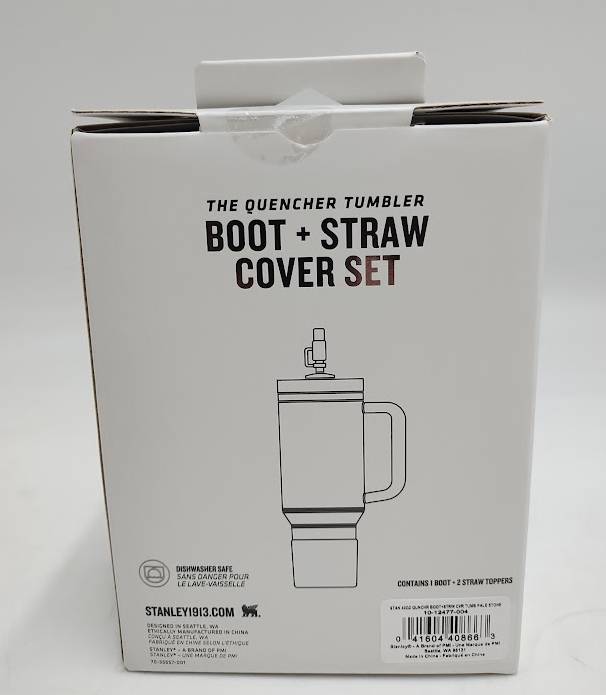 Stanley 40 oz Quencher Tumbler Boot with Straw Cover Pale Stone