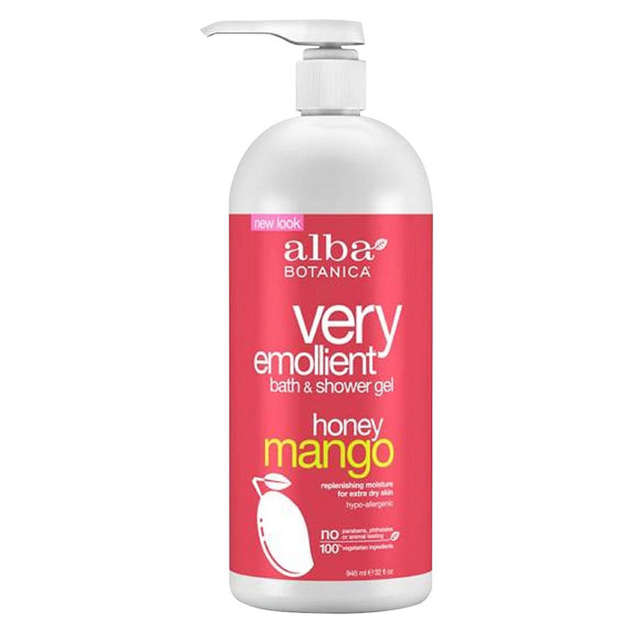 Alba Botanica Very Emollient Honey Mango Bath & Shower Gel 32oz