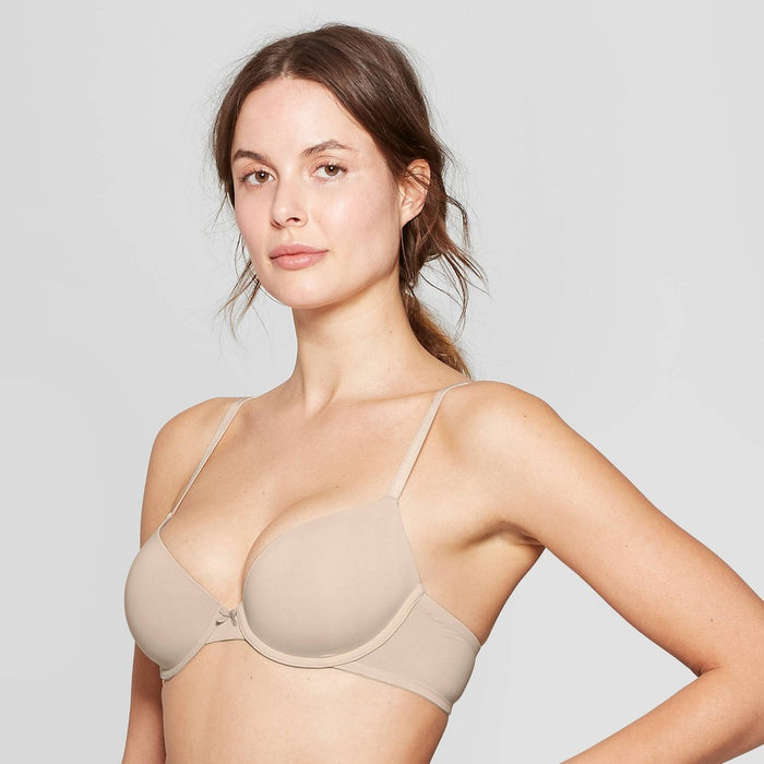 Women's Everyday Lightly Lined Demi T-Shirt Bra - Auden& Soft Beige 38DDD