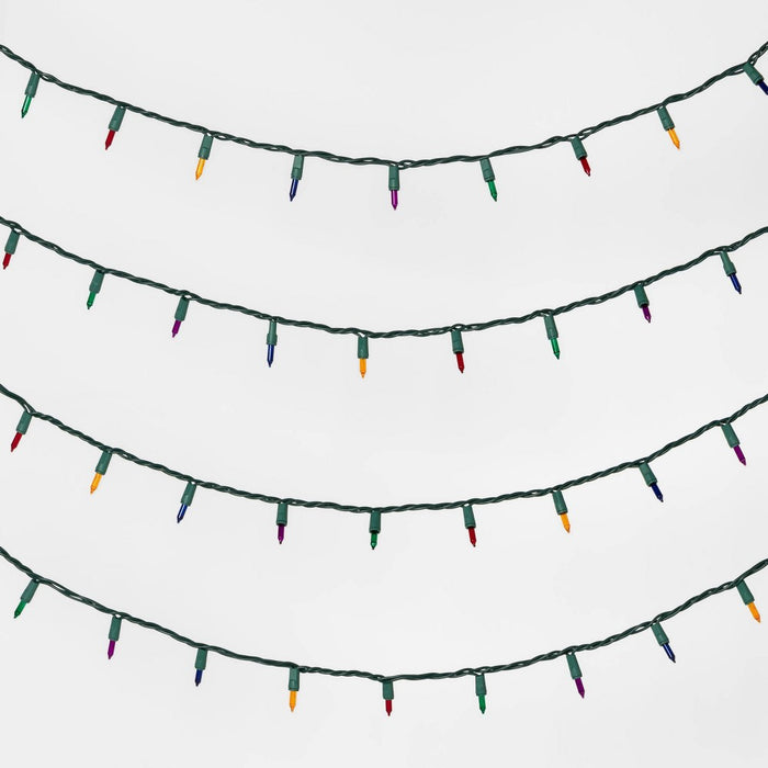100ct Christmas Incandescent Mini String Lights with Green Wire - Wondershop&