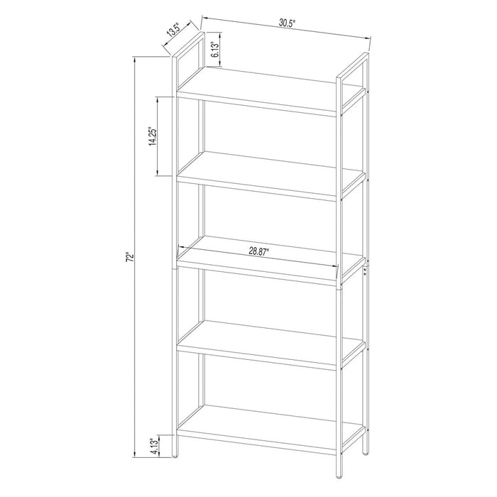 72" Loring 5 Shelf Ladder Bookcase Walnut - Project 62 (LOCAL PICKUP ONLY)