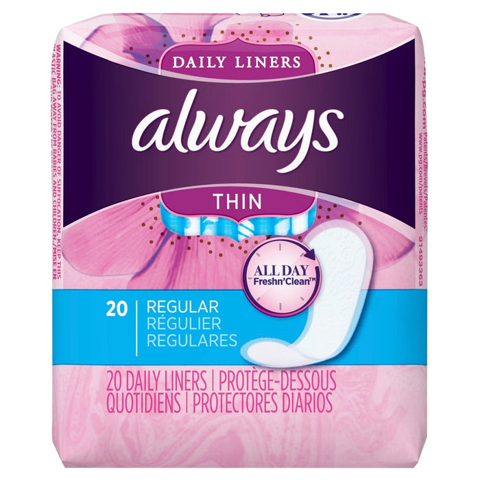 Always Thin Daily Liners - 20ct