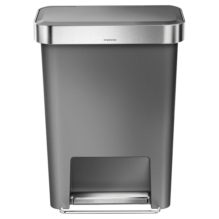 simplehuman 45 Liter Rectangular Step Trash Can - Gray