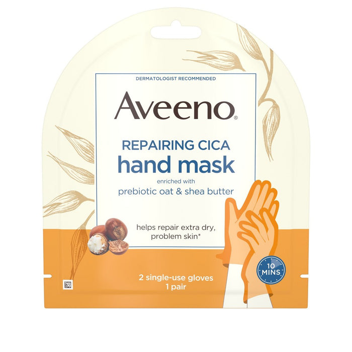Aveeno Repairing CICA Hand Mask Oat And Shea Butter 1 Pair of Gloves