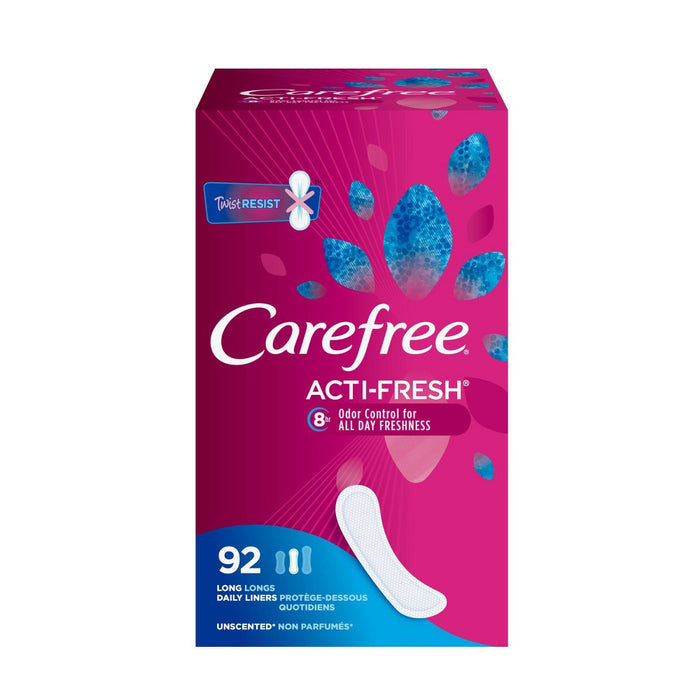 Carefree Acti-Fresh Long Pantiliners - Unscented - 92ct5