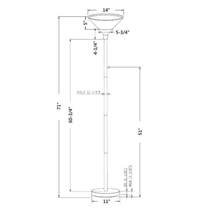Torch Floor Lamp Slate Black  - Threshold& (LOCAL PICKUP ONLY)